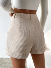 Slant Pocket Roll Up Hem Shorts